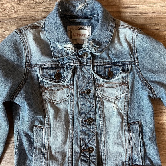 CHOR Distressed Denim Jacket (Size M) - Picture 5 of 16